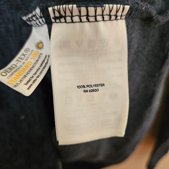 Land's End Jacket Quarter Zip Pullover Sweatshirt Navy Blue Embroidered Casual - Picture 9 of 10